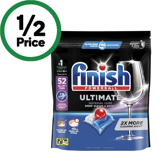 Finish Ultimate Material Care Dishwasher Tablets Pk 52