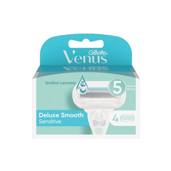 Gillette Venus Deluxe Smooth Sensitive Razor Blades Pk 4