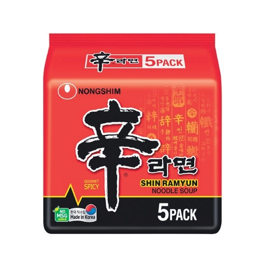 Nongshim Noodles 460-600g Pk 4/5