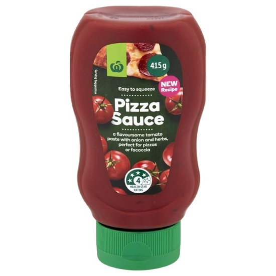 Woolworths Pizza Sauce Squeeze Bottle 415g