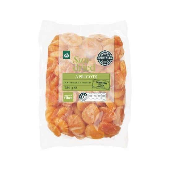 Woolworths Sun Dried Apricots 750g – Product of Turkey