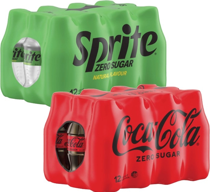 Coca-Cola, Fanta or Sprite Soft Drink 12x300mL