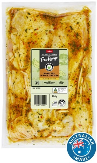 Coles Free Range RSPCA Approved Chicken Mango & Coconut 900g