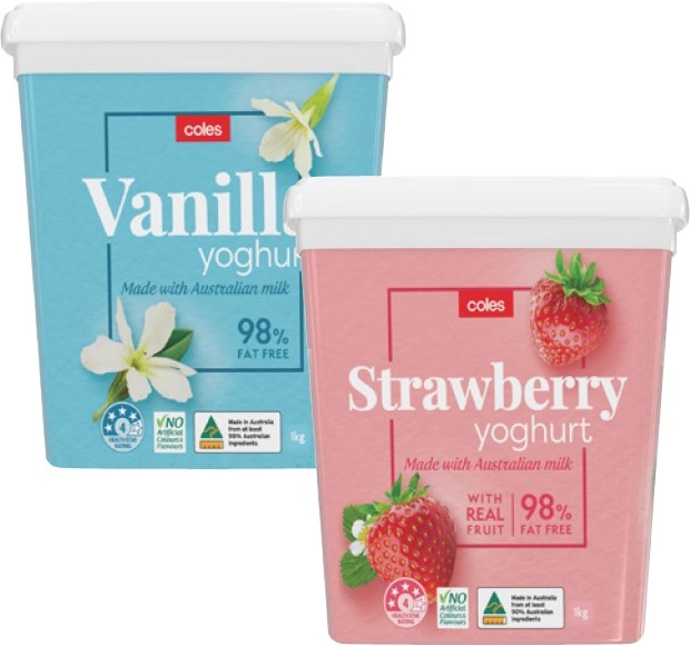 Coles Yoghurt 1kg