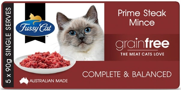 Fussy Cat Mince Cat Food 5x90g