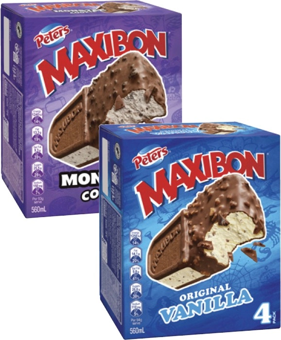 Peters Maxibon 4 Pack 560mL