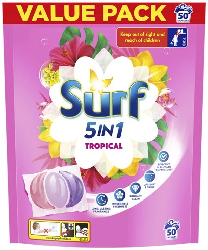 Surf Laundry Capsules Tropical 50 Pack