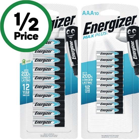 Energizer Max Plus AA or AAA Pk 10