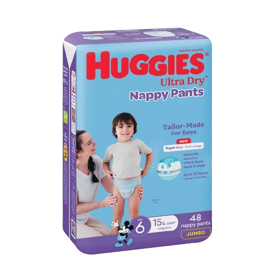 Huggies Ultra Dry Nappy Pants Pk 48-62