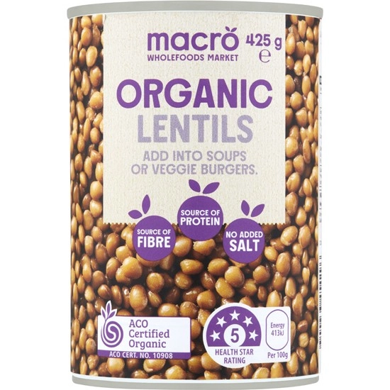 Macro Organic Lentils 425g