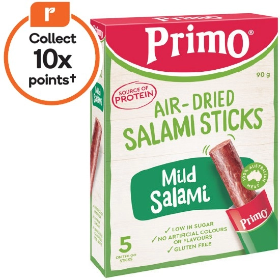 Primo Salami Sticks 90g Pk 5