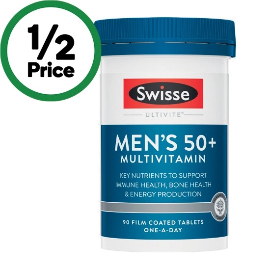 Swisse Ultivite Men’s 50+ Multivitamin Tablets Pk 90~