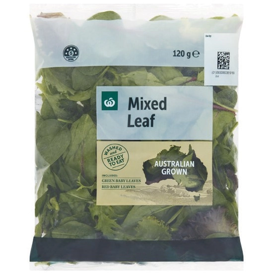 Woolworths Australian Mixed Leaf 120g Pack