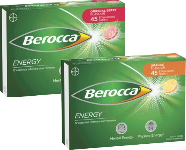 Berocca Energy Effervescents 45 Pack^