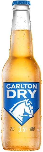 Carlton Dry Mid 3.5% Bottles 24x330mL