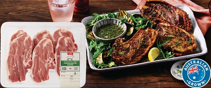 Coles Australian Lamb Forequarter Chops