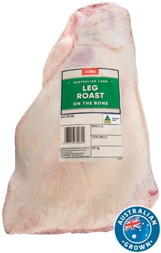 Coles Australian Lamb Whole or Half Leg Roast