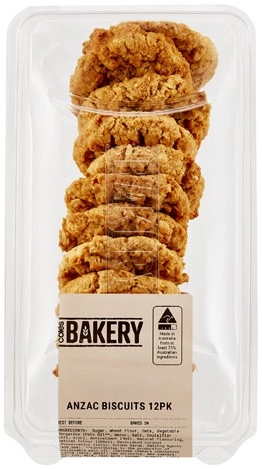 Coles Bakery Anzac Biscuits 12 Pack