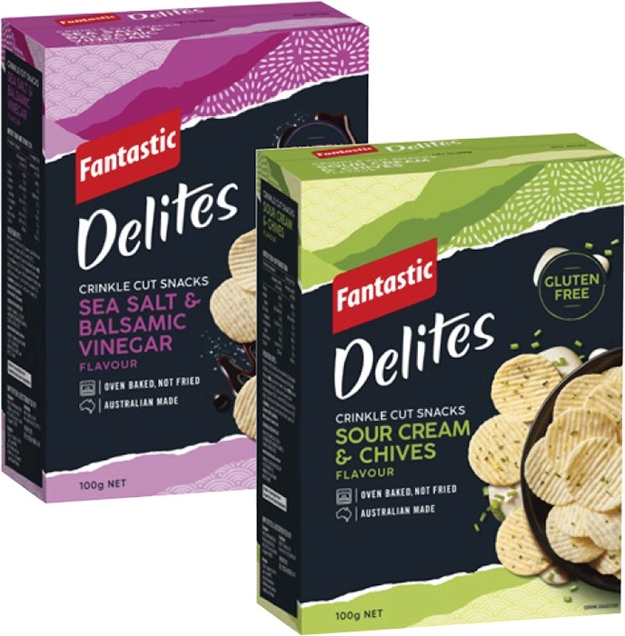 Fantastic Delites Rice Snack Crackers 100g