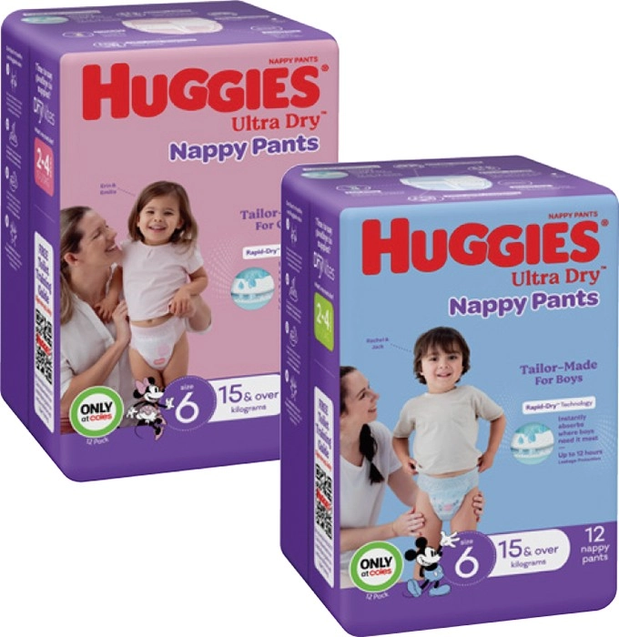 Huggies Ultra Dry Convenience Nappy Pants 12 Pack-15 Pack