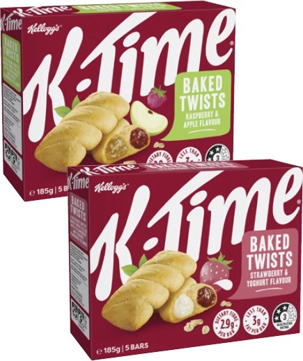 Kellogg's K-Time Bars 165g-185g