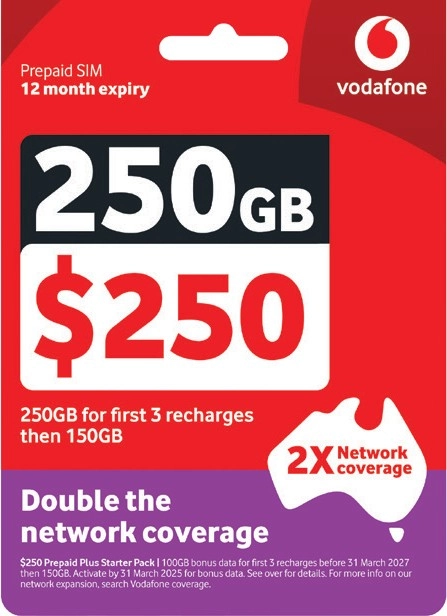 Vodafone $250 Starter Pack