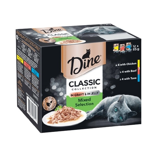 Dine Classic Cat Food Pk 12 x 85g