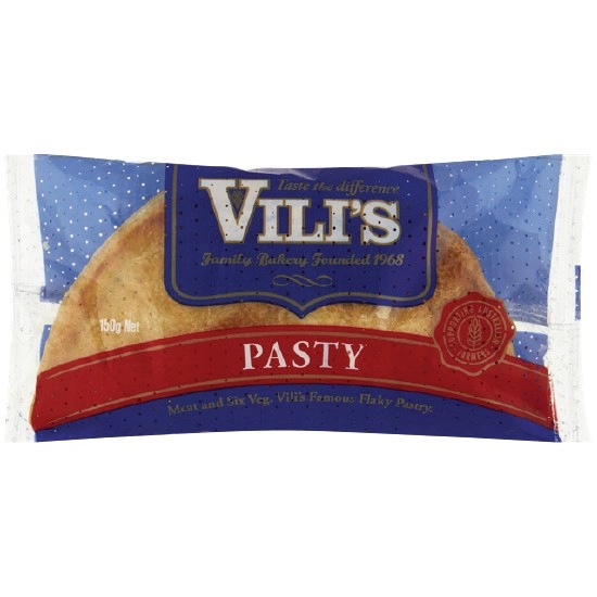 Vili’s Pies, Sausage Rolls or Pasty Varieties 150-165g* – From the Fridge