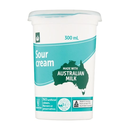 Woolworths Sour Cream 300ml