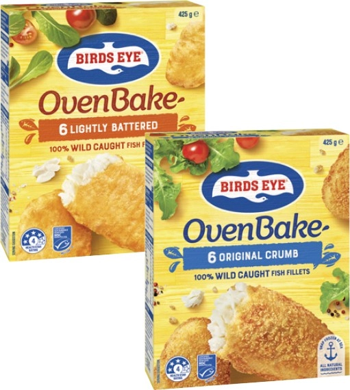 Birds Eye Oven Bake Fish Fillets 425g