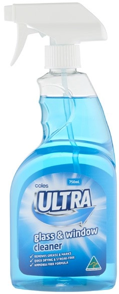 Coles Ultra Glass & Window Cleaner 750mL