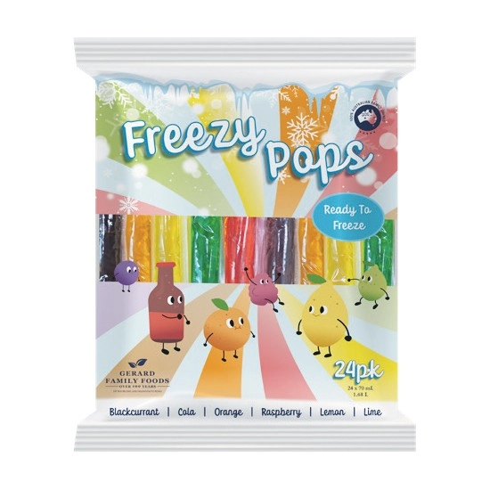 Gerard Family Foods Freezy Pops 24 x 70ml