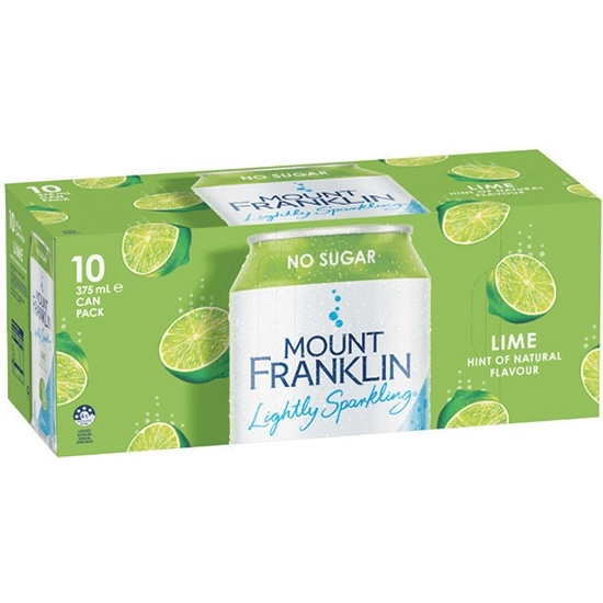 Mount Franklin Lightly Sparkling Water 10 x 375ml