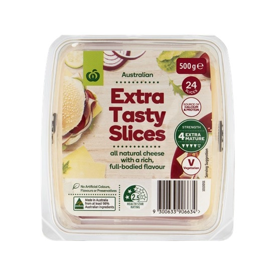 Woolworths Cheese Slices 500g – From the Fridge