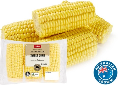 Coles Australian Sweet Corn 3 Pack