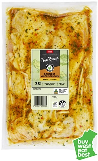 Coles Free Range RSPCA Approved Chicken Mango & Coconut 900g