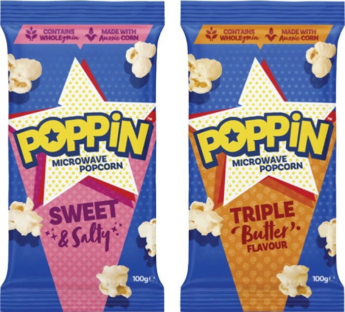 Poppin Microwave Popcorn 85g-100g