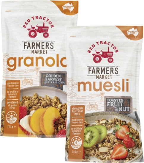 Red Tractor Farmers Market Granola or Muesli 700g