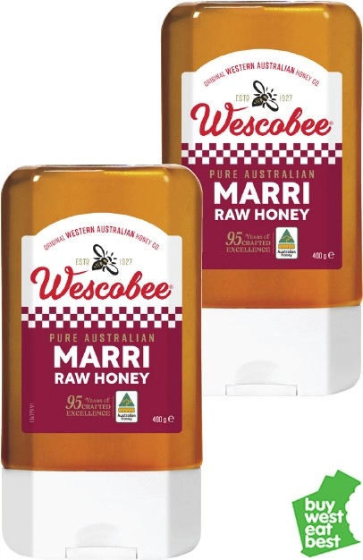 Wescobee Pure Australian Marri Raw Honey 400g