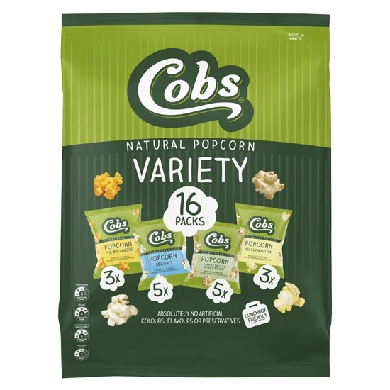 Cobs Variety 205g Pk 16