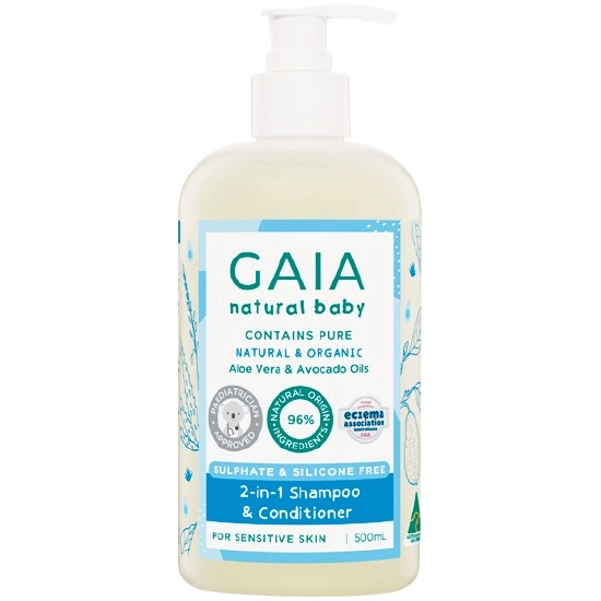 GAIA Natural Baby 2 in 1 Shampoo & Conditioner 500ml