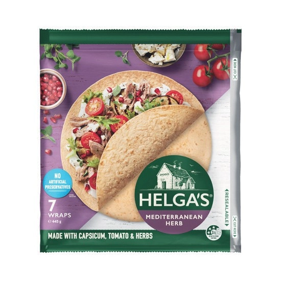 Helga’s Wraps Varieties 445-508g Pk 7-8 – Excludes Lower Carb