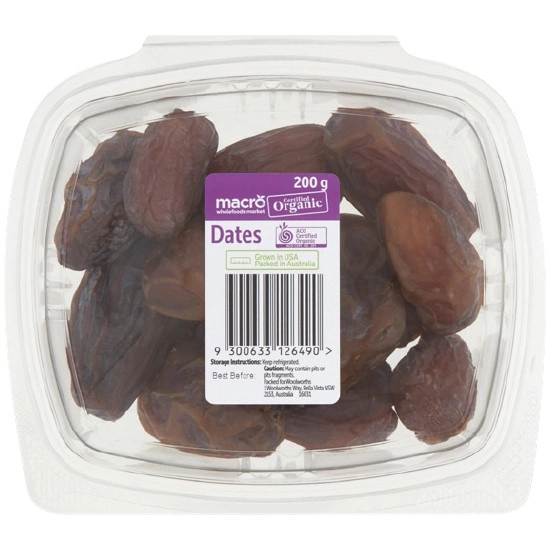 Organic Dates 200g – Product of USA & Mexico