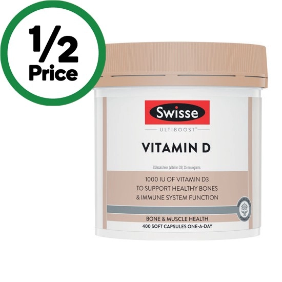 Swisse Ultiboost Vitamin D Capsules Pk 400~