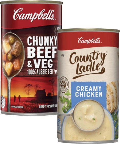 Campbell's Country Ladle or Chunky Soup 495g-505g