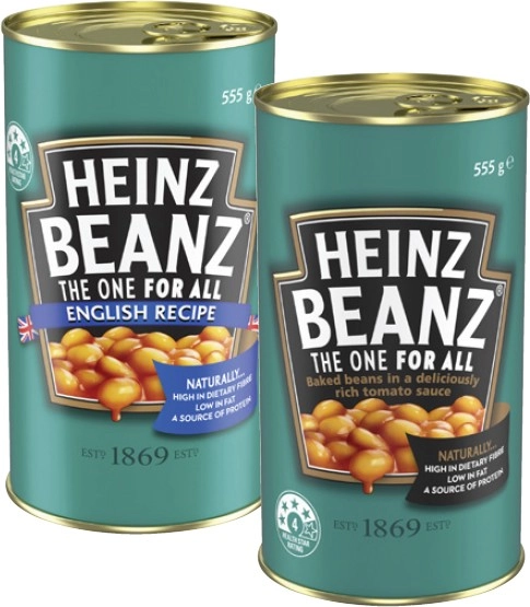 Heinz Baked Beanz or Spaghetti 535g-555g