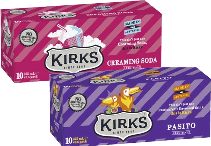 Kirks Soft Drink 10x375mL