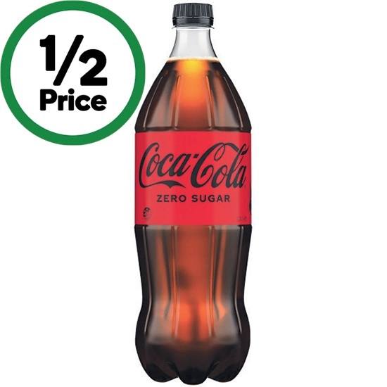 Coca-Cola Classic, Zero Sugar or Diet Soft Drink Varieties 1.25 Litre