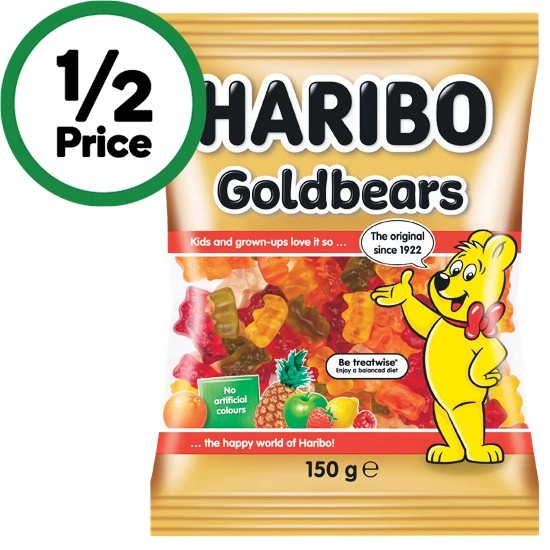 Haribo 140-150g or Swizzels 120g