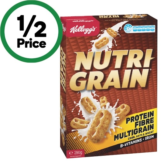 Kellogg’s Nutri-Grain 290g or Just Right 460g